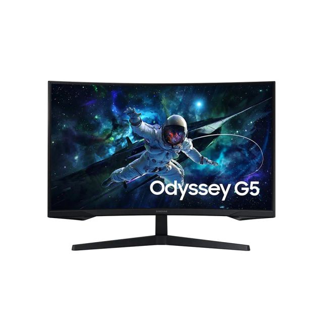 Samsung Odyssey G5 G55C (S32CG552EM) Curved Monitor, 32" QHD 2K, VA Display, 165Hz Refresh Rate, 1ms (MPRT) Response Time, 1000R Curvature, AMD FreeSync Technology, Black