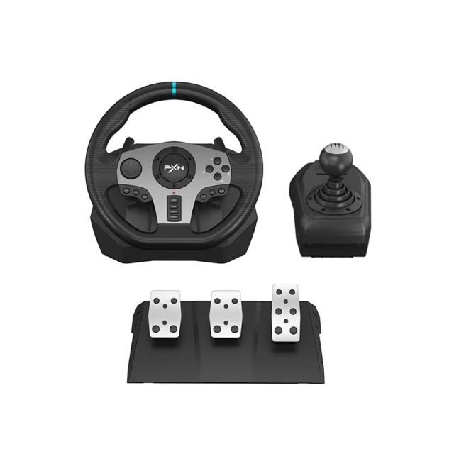 PXN V9 PC Steering Wheel With 3-Pedals and Shifter Gaming Racing Wheel 270/900° Dual-Motor Feedback Driving gaming Steering Wheel for PC,PS4,PS3,Xbox One, Xbox Series X/S,N-Switch