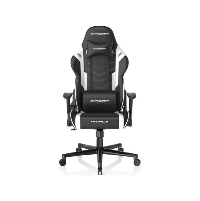 DXRacer Prince P132-NW PVC Leather 185cm Gaming Chair - Black and White