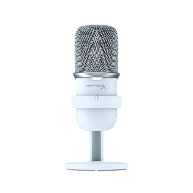 HyperX SoloCast White – USB Condenser Gaming Microphone, for PC, PS4, PS5 and Mac, Tap-to-Mute Sensor, Cardioid Polar Pattern, great for Streaming, Podcasts, Twitch, YouTube, Discord - OPEN BOX
