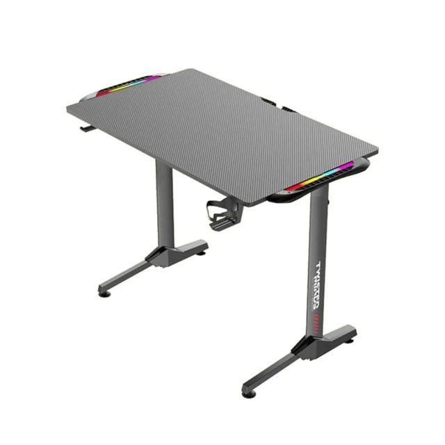 TWISTED MINDS T Shaped Carbon Fiber E-Sports Gaming Desk - TM-T-1060-RGB