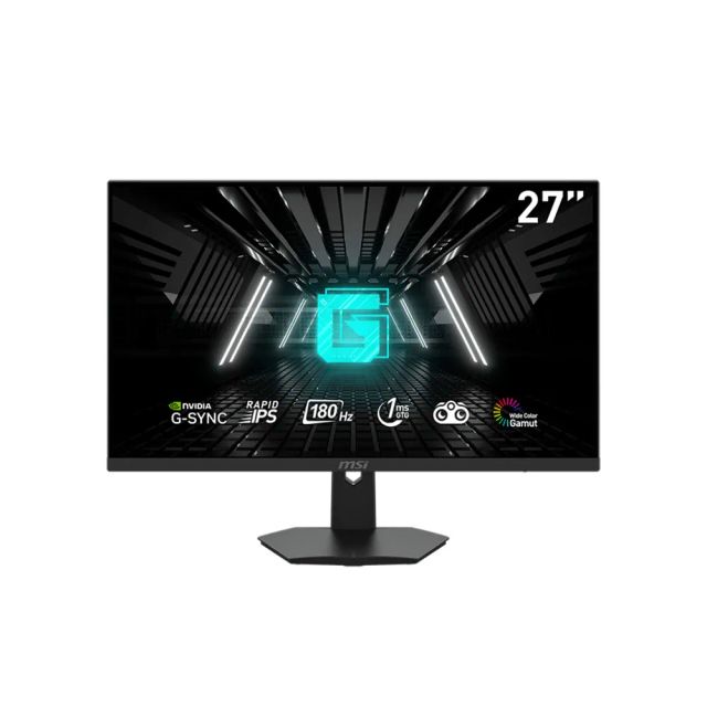 MSI G274F Gaming Monitor 27” FHD (1920 x 1080) Non-Glare with Super Narrow Bezel, 180Hz, IPS,1ms, HDMI/DP Ports, G-Sync Compatible, HDR Ready, PS5 & XBOX Series X|S 120Hz Compatible - Black