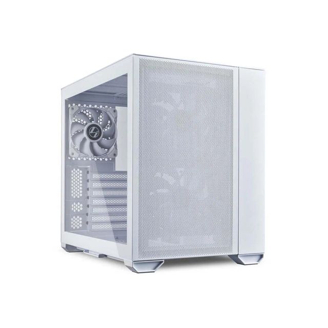 Lian Li O11 AIR MINI Tower Case, Aluminum Mesh, Tempered Glass  - White