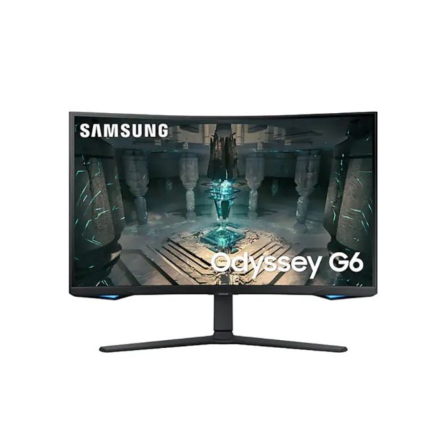 Samsung Odyssey G6 S32BG650EM 32inch Smart Gaming Monitor, 2K QHD, 240Hz, 1ms,  Curved, VA Panel, Speakers Included, AMD FreeSync Premium Pro Compatible, PS5 & XBOX Series X|S 120Hz Compatible - Black