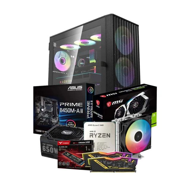 Low-End Gaming PC Build Offer NO.12 (AMD Ryzen 5 3600, 16GB RAM 3200MHz, GTX 1660 SUPER 6GB, 1TB NVMe SSD)