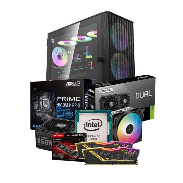 Low-End Gaming PC Build Offer NO.19 (Intel Core i5-10400F, 16GB RAM 3200MHz, RTX RTX 4060 8GB, 1TB NVMe SSD)