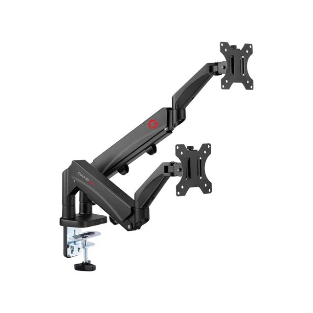 GameOn GO-5350 Dual Monitor Arm for Gaming & Office | 17"-32" Screens | Each Arm Supports Up to 9 KG
