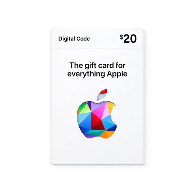 Apple Gift Card $20 - App Store, iTunes, iPhone, iPad, AirPods, MacBook, accessories and more