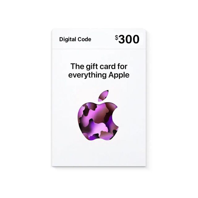 Apple Gift Card $300 - App Store, iTunes, iPhone, iPad, AirPods, MacBook, accessories and more