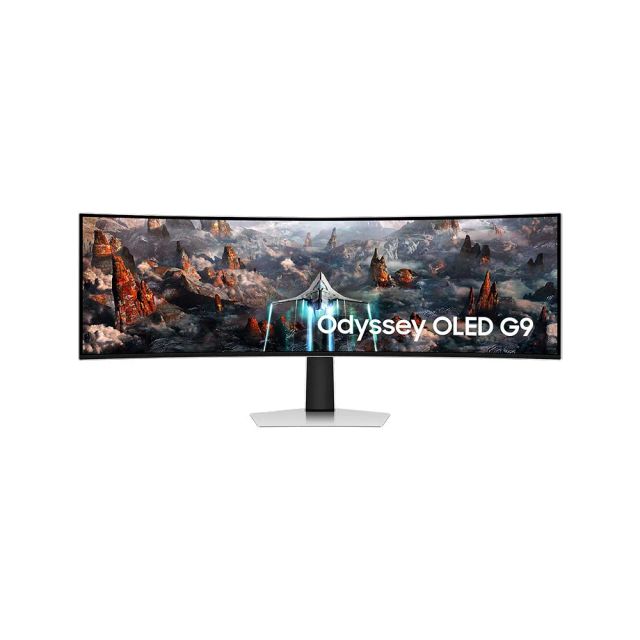 Samsung Odyssey G9 OLED 49" Gaming Monitor LS49CG934SUXXU, (5120x1440), 0.03ms, 240Hz, HDMI 2.1, Speakers Included, Adaptive-Sync - White