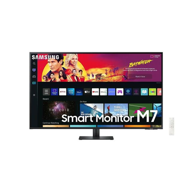 Samsung 43" inch 4K UHD Smart Monitors USB-C | Wireless Connectivity Wifi, Bluetooth, with in-built Speaker | Smart TV experience, Workspace & IoT Hub with Voice Remote | LS43BM700UMXUE