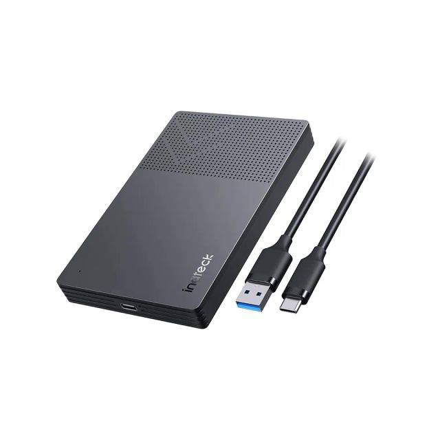 Inateck USB 3.2 Gen 2 Hard Drive Enclosure for 2.5 Inch SSDs and HDDs, Up to 6Gbps, with UASP