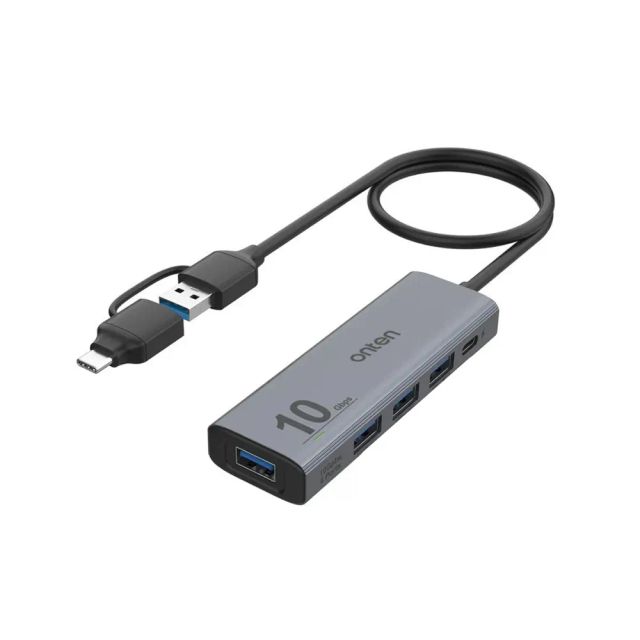 Onten Dual-Slot UHS-II SD4.0 Card Reader.10Gbps USB C to USB Hub Adapter, USB Hub with 3*USB 3.2 GEN 2 (10Gbps) Port and UHS-II SD/TF4.0.Compatible with Mac OS iPad OS ,Windows ,Android,and Linux