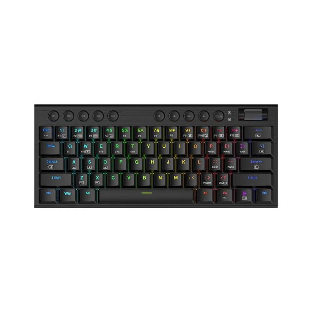 Redragon K632 PRO Noctis 60% RGB Mechanical Keyboard, Bluetooth/2.4Ghz/Wired Tri-Mode Ultra-Thin Low Profile Gaming Keyboard w/No-Lag Connection