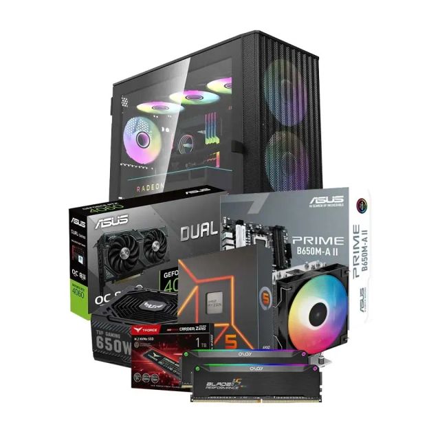 Mid-Range Gaming PC Build Offer NO.82 (AMD Ryzen 5 7600X, 32GB DDR5 5200MHz, RTX 4060 8GB, 1TB SSD NVMe)