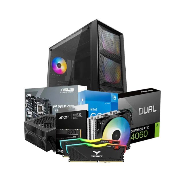 Low-End Gaming PC Build Offer NO.136 (Intel Core i5-12600KF, 16GB DDR4 3200MHz, RTX 4060 8GB, 512GB SSD NVMe)