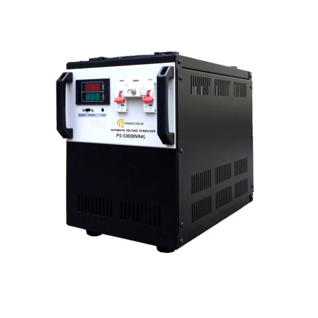Power Solid AVR 3000VA, graphic LED display indicator, High Efficiency, low loss, low rising temperature