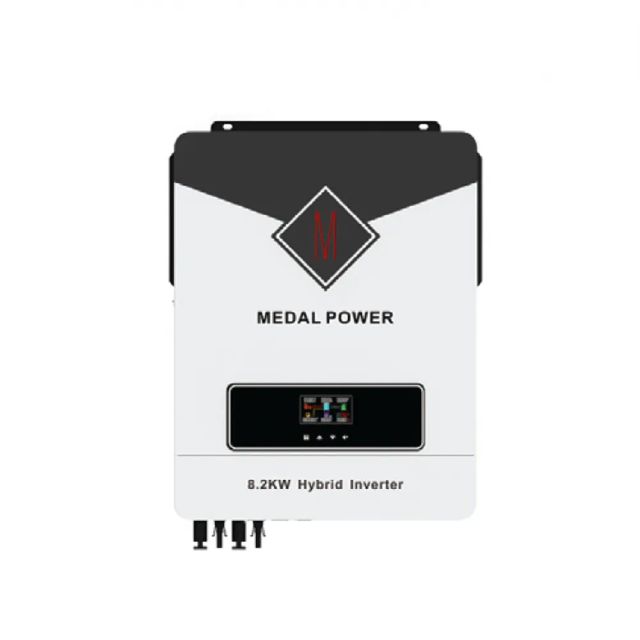 Medal Power ON/Off Grid Solar Inverter 8.2KW, High PV input voltage range (90~ 500VDC)