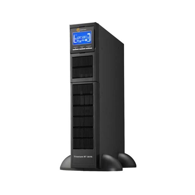 Power Solid RT Online UPS 3KVA, Wide input voltage range, ECO mode for energy saving, LCD Display