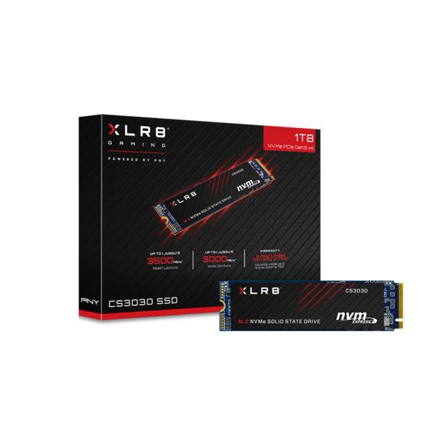 PNY XLR8 CS3030 1TB M.2 PCIe NVMe Gen3 x4 Internal Solid State Drive (SSD), Read Up to 3,500MB/s