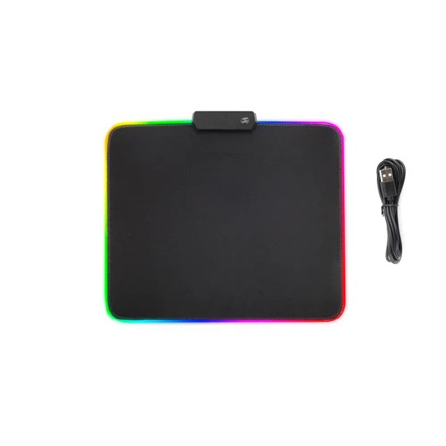 Glowing Cool FSD-15 RGB Mouse Pad, Anti-Slip Rubber Base, Sewed Edge, 450x40cm - Black