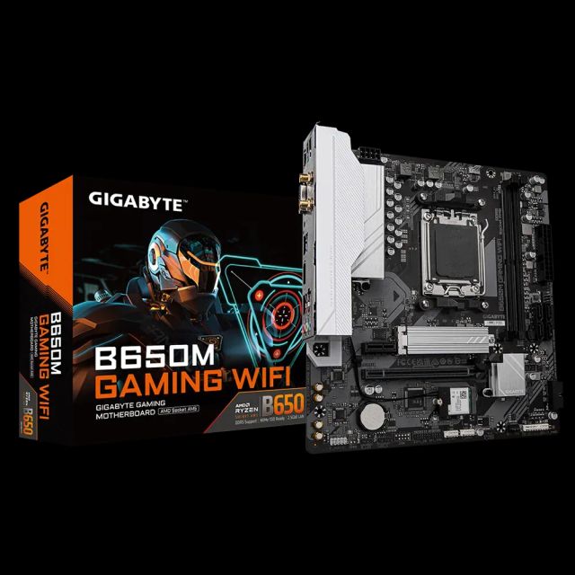 Gigabyte B650M Gaming WIFI, AMD Socket AM5, Dual Channel DDR5, PCIe 4.0, EZ-Latch, Smart Fan 6, Q-Flash Plus, Advanced Thermal Design, Micro ATX