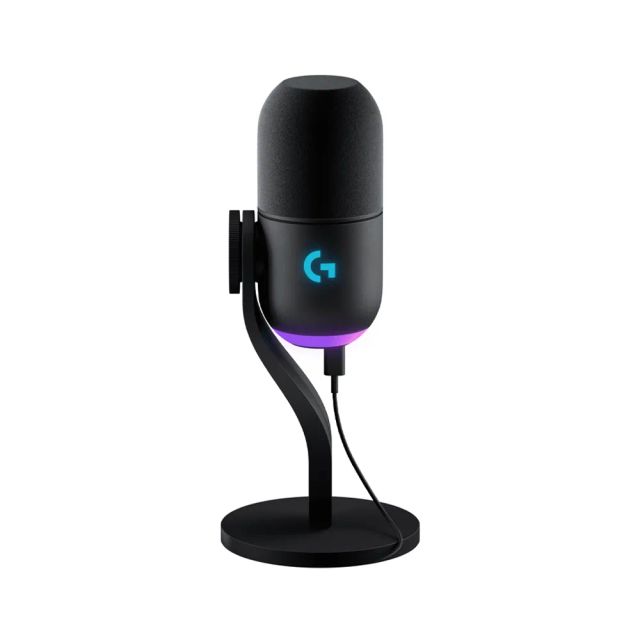 Logitech G Yeti GX Dynamic RGB Gaming Microphone, Podcast with LIGHTSYNC, Blue VO!CE, G HUB Control, Supercardioid, USB Plug and Play on PC/Mac - Black