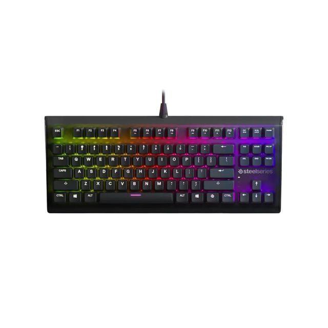 SteelSeries Apex M750 TKL, Compact Mechanical Gaming Keyboard, Tenkeyless, Per-Key RGB Illumination, 6 Macro Keys, American QWERTY Layout - Black