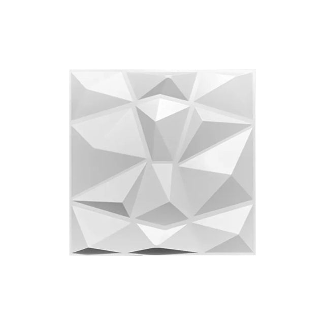 50x50cm PVC Three-dimensional Board, Decoration Wall Panel - White (x1)