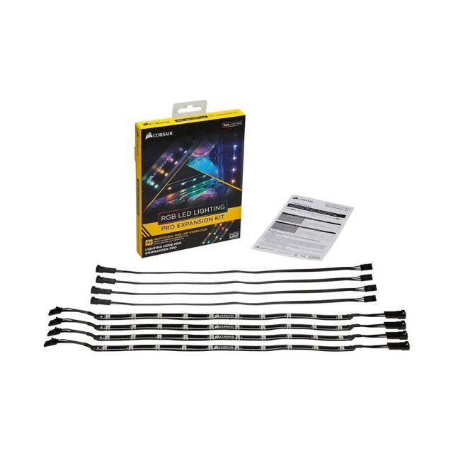 Corsair RGB LED Lighting Pro Expansion Kit, iCUE Enabled, Black