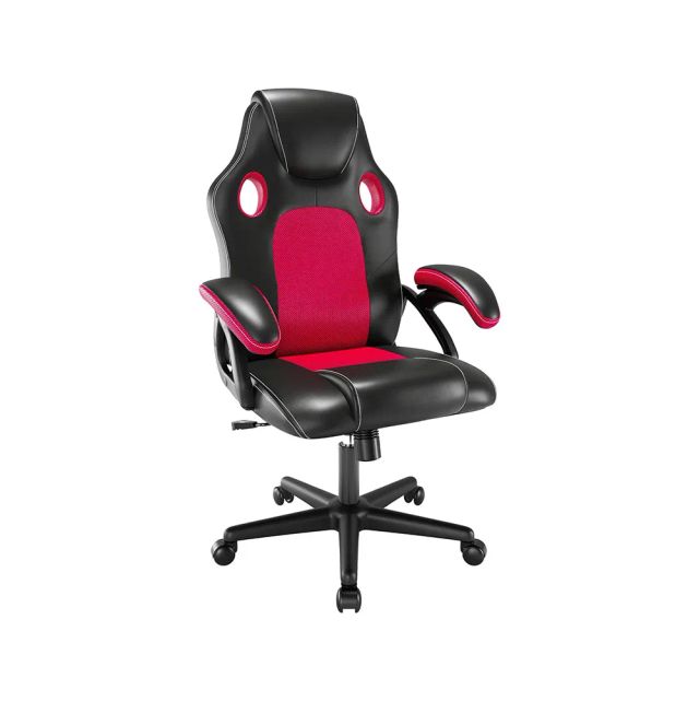 Play haha. Gaming chair Office Swivel chair Computer Work chair Desk chair Ergonomic Racing chair Leather PC gaming chair - Red