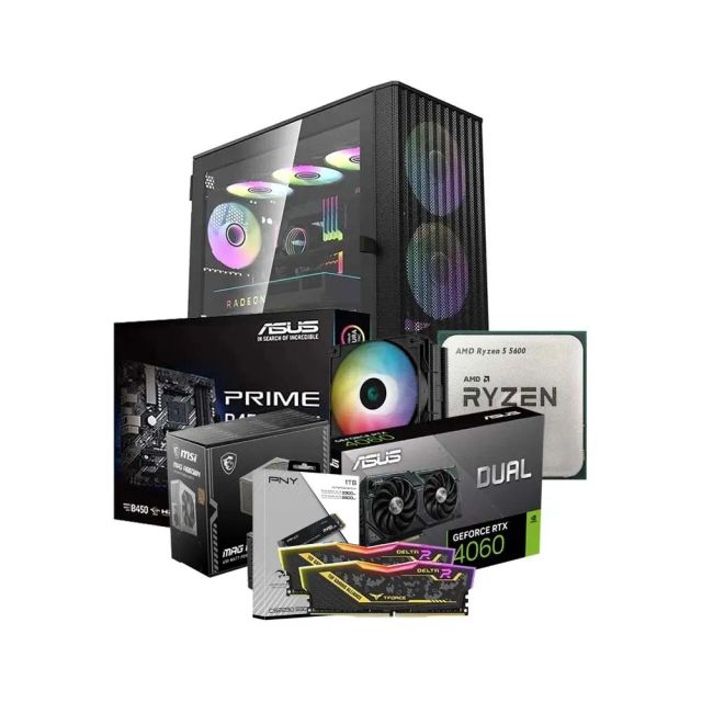 Low-End Gaming PC Build Offer NO.2 (AMD Ryzen 5 5600, 16GB DDR4 3200MHz, RTX 4060 8GB, 1TB SSD NVMe)