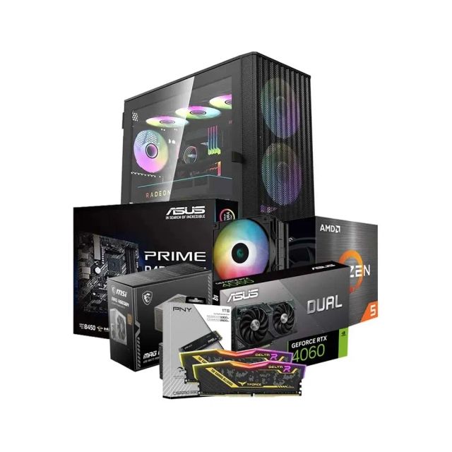 Low-End Gaming PC Build Offer NO.3 (AMD Ryzen 5 5600X, 16GB DDR4 3200MHz, RTX 4060 8GB, 1TB SSD NVMe)