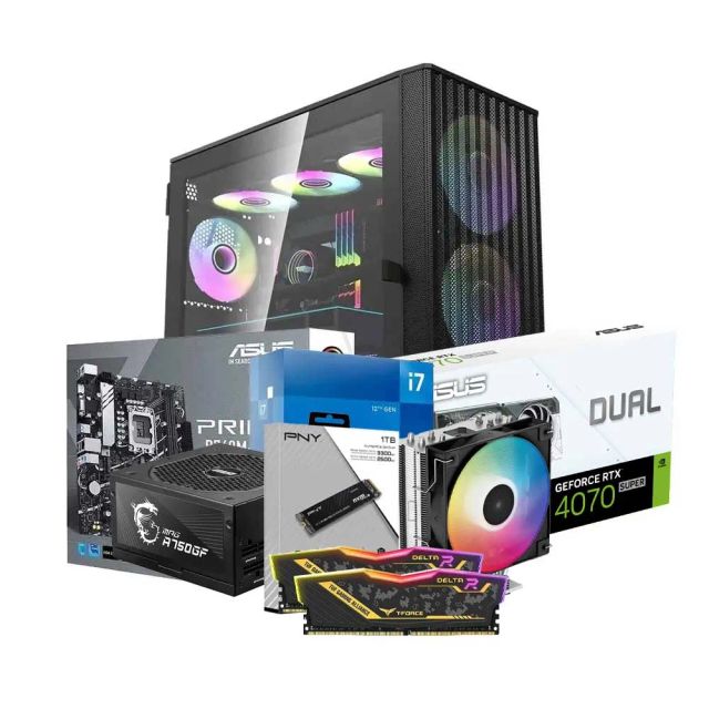 Mid-Range Gaming PC Build Offer NO.62 (Intel Core i7-12700KF, 16GB DDR4 3200MHz, NVIDIA RTX 4070 12GB, 1TB SSD NVMe)