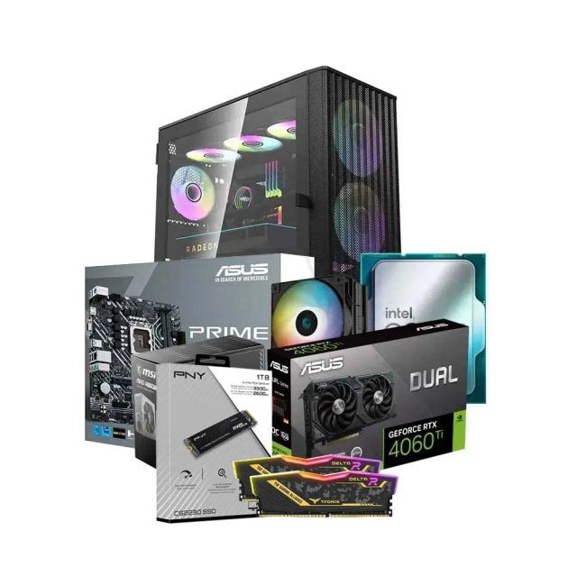 Low-End Gaming PC Build Offer NO.76 (Intel Core i5-12400F, 16GB DDR4 3200MHz, RTX 4060Ti 8GB, 1TB SSD NVMe)