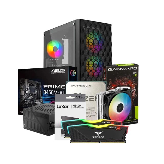Low-End Gaming PC Build Offer NO.192 (AMD Ryzen 5 3600, 16GB RAM 3200MHz, GTX 1050ti 4GB, 512GB NVMe SSD)