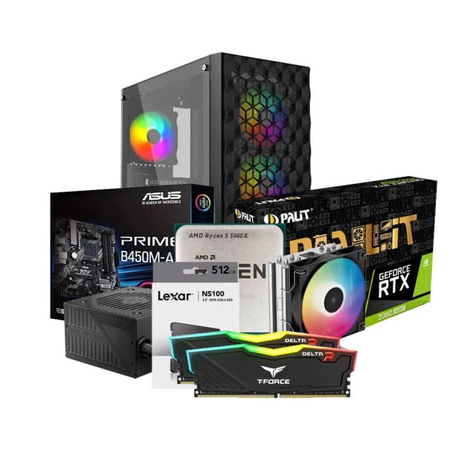 Low-End Gaming PC Build Offer NO.196 (AMD Ryzen 5 5600X, 16GB RAM 3200MHz, GTX 2060 SUPER 8GB, 512GB NVMe SSD)