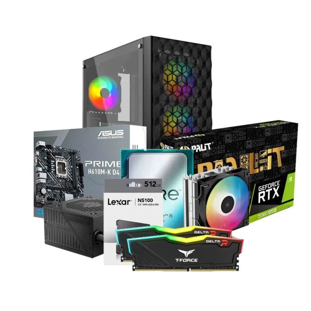 Low-End Gaming PC Build Offer NO.197 (AMD Ryzen i5-12400F, 16GB RAM 3200MHz, RTX 2060 SUPER 8GB, 512GB NVMe SSD)