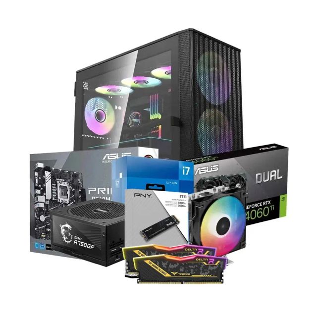 Low-End Gaming PC Build Offer NO.58 (Intel Core i7-12700KF, 16GB DDR4 3200MHz, NVIDIA RTX 4060 Ti 8GB, 1TB SSD NVMe)