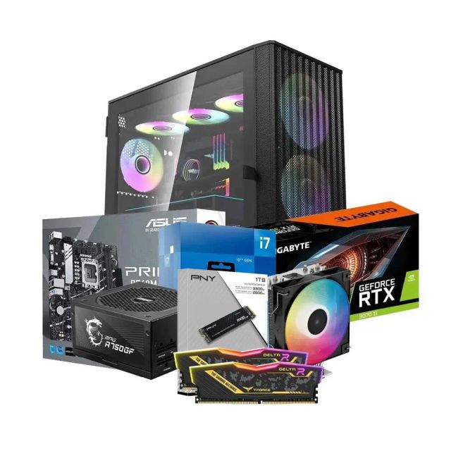 Mid-Range Gaming PC Build Offer NO.60 (Intel Core i7-12700KF, 16GB DDR4 3200MHz, NVIDIA RTX 3070 Ti 8GB, 1TB SSD NVMe)