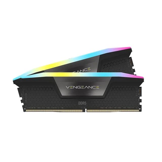 Corsair VENGEANCE RGB DDR5 RAM 64GB (2x32GB) 5200MHz Intel XMP iCUE Compatible - Black