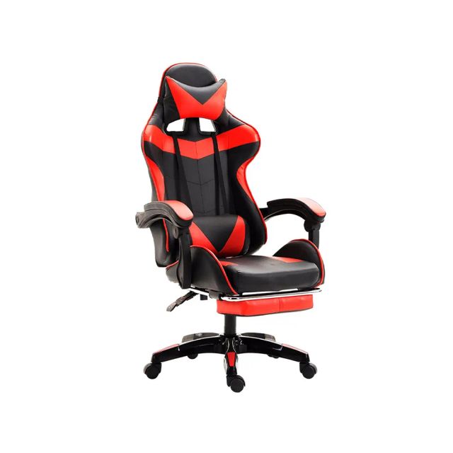 High Quality PU Leather Game Chair with Footrest Gaming Racing Chair for Gamer