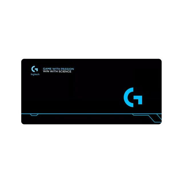 Gaming Mouse Pad, 90X40cm Large Computer Mouse Mat with Logitech Logo, for Desktop, Non-slip Rubber Base Water Resistant Stitched Edge